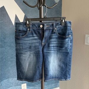 Express Indigo Denim Bermuda Shorts, 6